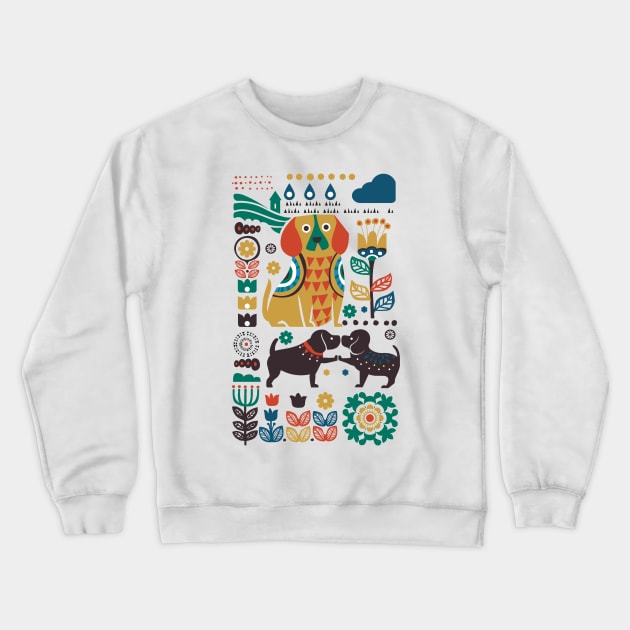 Scandinavian Beagle Crewneck Sweatshirt by huebucket